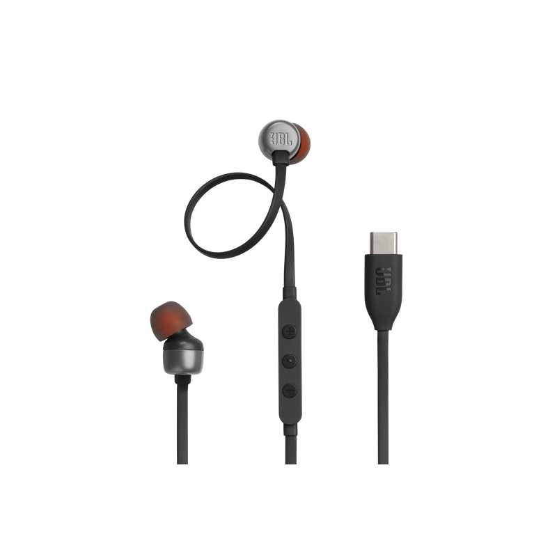 JBL Tune 310C,  In-Ear Wired USB-C Headphone with High Resolution, Black